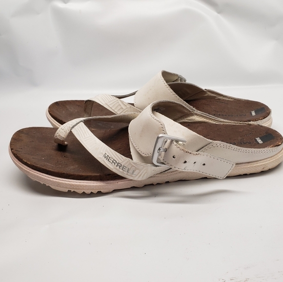 Merrell Select Move Slip On Y Strap Leather Sandal Size 10 Adjustable St… - Picture 8 of 14